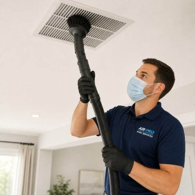 Close-up of an air vent register before cleaning in Brooklyn