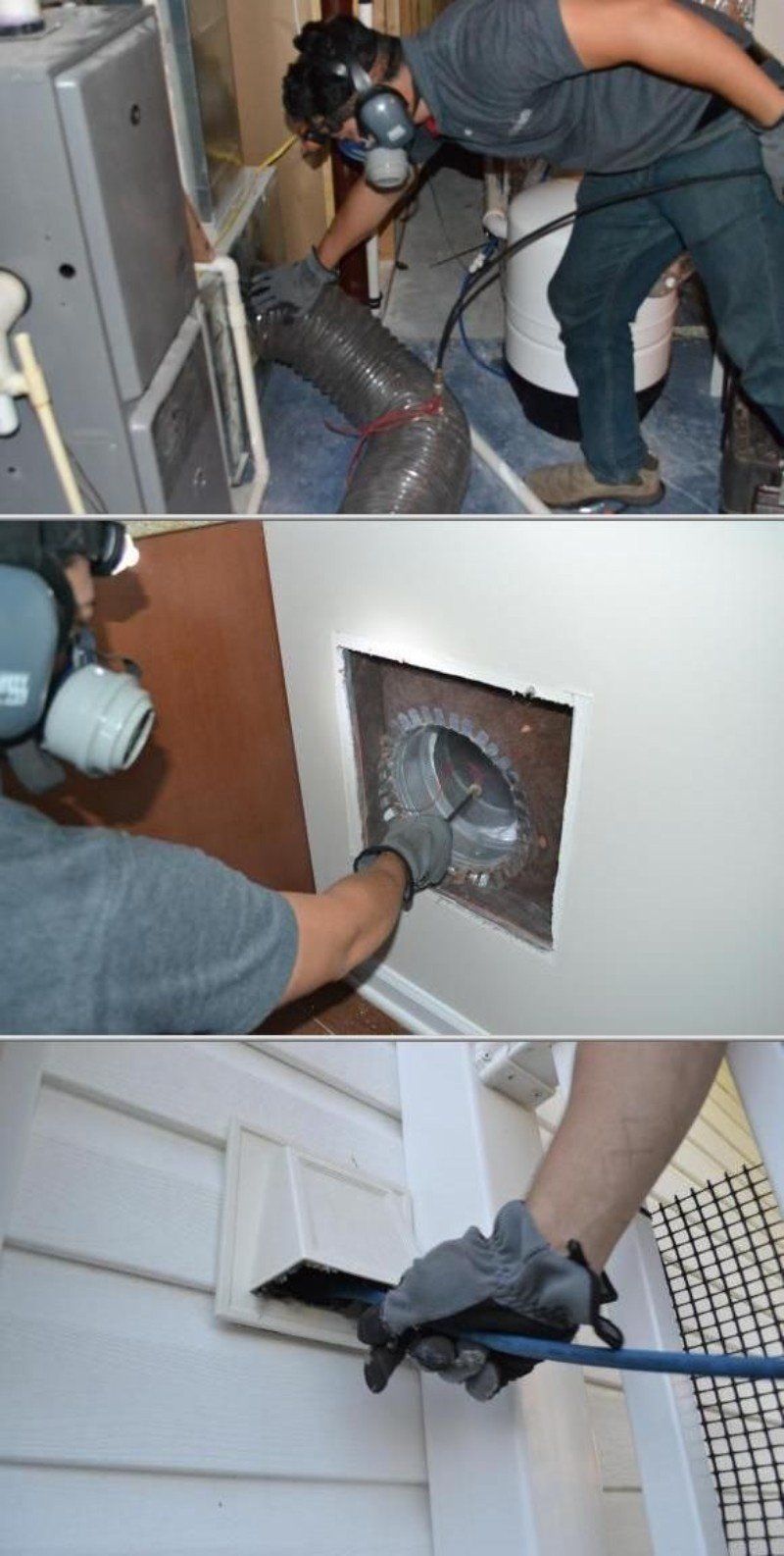 HVAC system panel opened during a complimentary inspection in Brooklyn