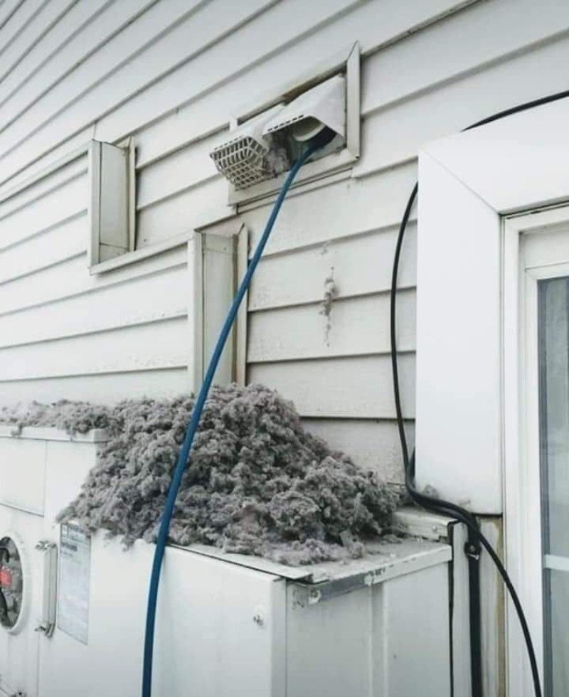 Dust buildup found inside HVAC system during inspection