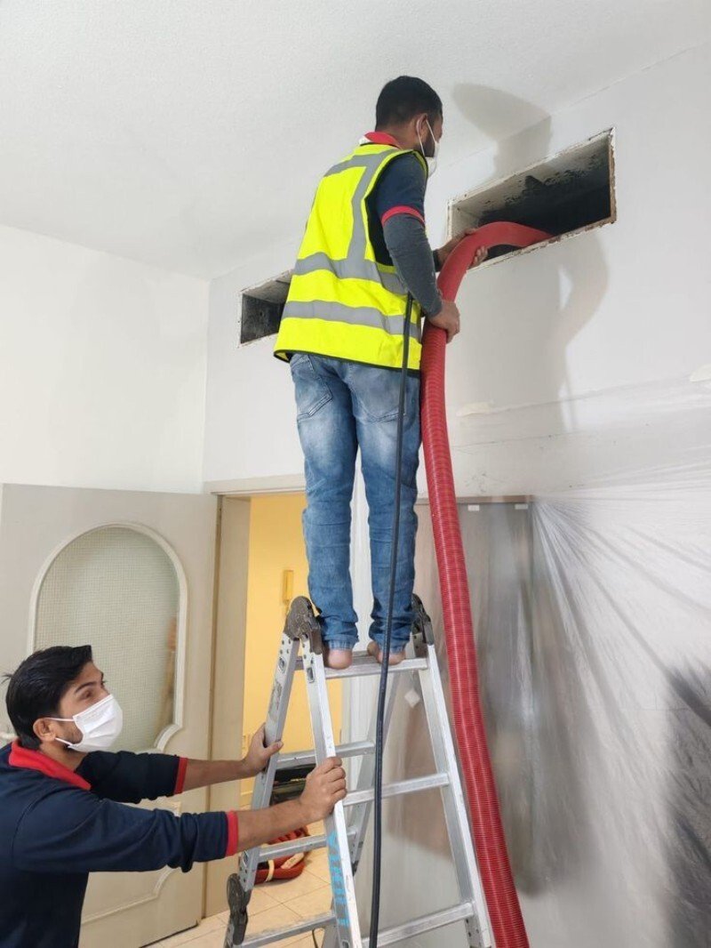 Clean residential air duct after professional cleaning in Brooklyn